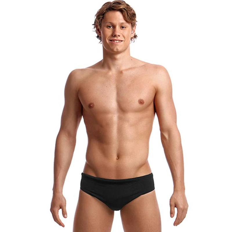Funky Trunks - Still Black - Mens Classic Briefs 1 Funky Trunks - Still Black - Mens Classic Briefs