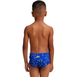 Funky Trunks - Backed Up - Toddlers Boys Eco Printed Trunks -Funky Trunks Swim Gear Store funky trunks backed up toddlers boys eco printed trunks 3
