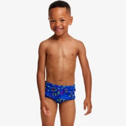 Funky Trunks - Backed Up - Toddlers Boys Eco Printed Trunks -Funky Trunks Swim Gear Store funky trunks backed up toddlers boys eco printed trunks 6