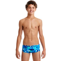 Funky Trunks - Bashed Blue - Boys Sidewinder Trunks