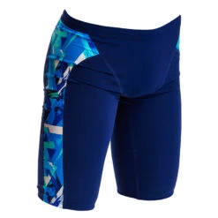 Funky Trunks - Bashed Blue - Boys Training Jammers -Funky Trunks Swim Gear Store funky trunks bashed blue boys training jammers 3
