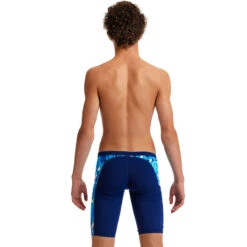 Funky Trunks - Bashed Blue - Boys Training Jammers -Funky Trunks Swim Gear Store funky trunks bashed blue boys training jammers 4