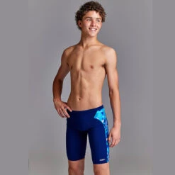 Funky Trunks - Bashed Blue - Boys Training Jammers -Funky Trunks Swim Gear Store funky trunks bashed blue boys training jammers 6