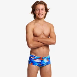 Funky Trunks - Battle Blue - Boys Sidewinder Trunks -Funky Trunks Swim Gear Store funky trunks battle blue boys sidewinder trunks 4