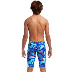 Funky Trunks - Battle Blue - Boys Training Jammers -Funky Trunks Swim Gear Store funky trunks battle blue boys training jammers 3