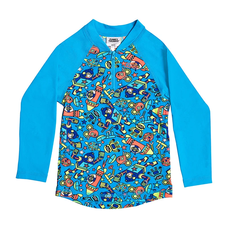 Funky Trunks - Beep Beep - Toddler Boys Zippy Rash Vest 3 Funky Trunks - Beep Beep - Toddler Boys Zippy Rash Vest - Image 3