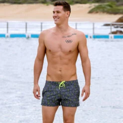 Funky Trunks - Binary Bro Mens Shorty Shorts 9 Funky Trunks - Binary Bro Mens Shorty Shorts -Funky Trunks Swim Gear Store funky trunks binary bro shorty shorts mens 5