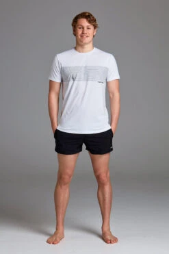 Funky Trunks - Black Line Mens T-Shirt -Funky Trunks Swim Gear Store funky trunks black line mens t shirt 5