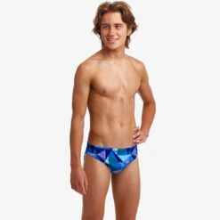 Funky Trunks - Blue Bars - Boys Classic Briefs -Funky Trunks Swim Gear Store funky trunks blue bars boys classic briefs 4