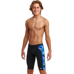 Funky Trunks - Blue Bars - Boys Training Jammers -Funky Trunks Swim Gear Store funky trunks blue bars boys training jammers 4