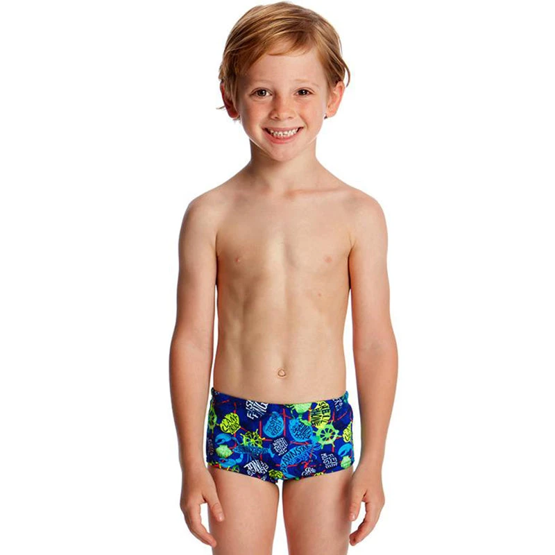 Funky Trunks - Catch Of The Day Toddler Boys Printed Trunks 1 Funky Trunks - Catch Of The Day Toddler Boys Printed Trunks