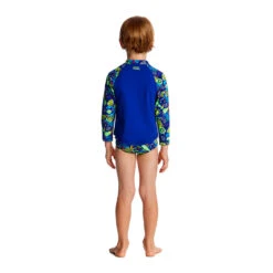 Funky Trunks - Catch Of The Day Toddler Boys Zippy Rash Vest -Funky Trunks Swim Gear Store funky trunks catch of the day toddler boys zippy rash vest 3