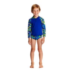 Funky Trunks - Catch Of The Day Toddler Boys Zippy Rash Vest -Funky Trunks Swim Gear Store funky trunks catch of the day toddler boys zippy rash vest 4