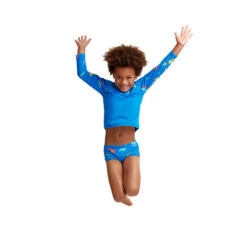 Funky Trunks - Dino Soup - Toddler Boys Zippy Rash Vest -Funky Trunks Swim Gear Store funky trunks dino soup toddler boys zippy rash vest 4