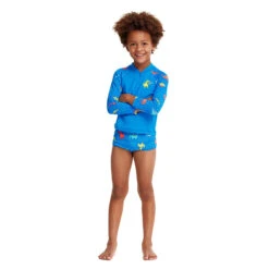 Funky Trunks - Dino Soup - Toddler Boys Zippy Rash Vest -Funky Trunks Swim Gear Store funky trunks dino soup toddler boys zippy rash vest 5