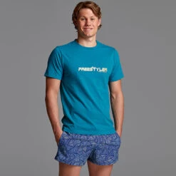 Funky Trunks - Golden Freestyler - Mens Crew Neck T-shirt -Funky Trunks Swim Gear Store funky trunks golden freestyler mens crew neck t shirt 3