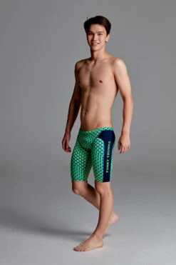 Funky Trunks - Green Gator Boys Training Jammers -Funky Trunks Swim Gear Store funky trunks green gator boys training jammers 6