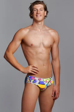 Funky Trunks - Jumbled Up - Mens Classic Briefs -Funky Trunks Swim Gear Store funky trunks jumbled up mens classic briefs 4