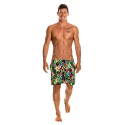 Funky Trunks - Jungle Jam Long Johnny Mens Short -Funky Trunks Swim Gear Store funky trunks jungle jam long johnny mens short 3