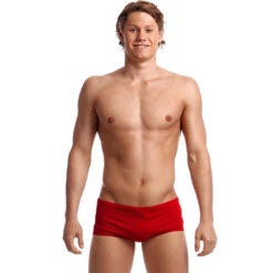 Funky Trunks - Still Red - Mens Plain Front Trunks