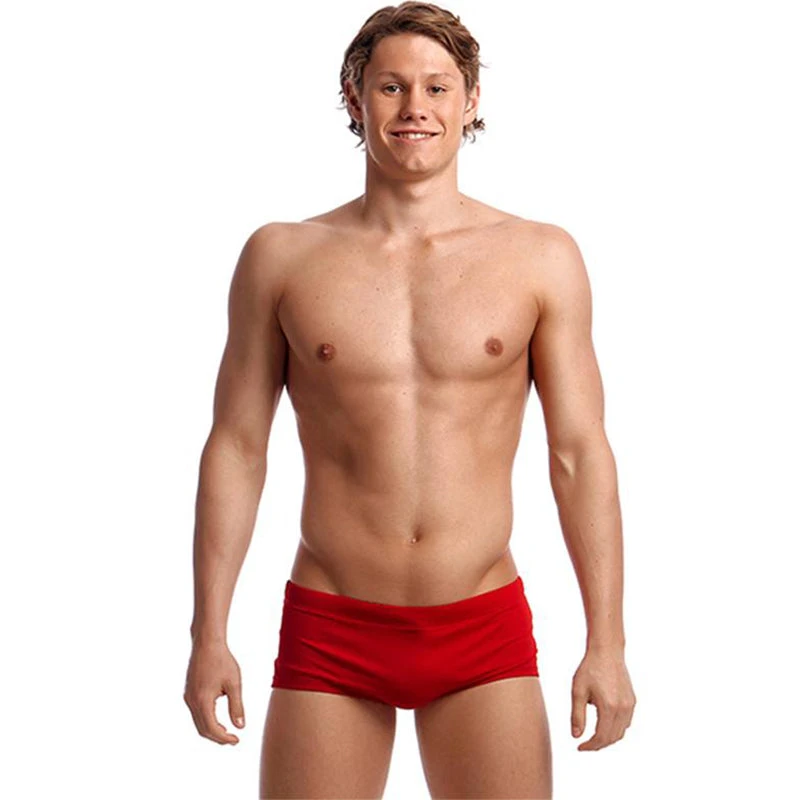 Funky Trunks - Still Red - Mens Plain Front Trunks 1 Funky Trunks - Still Red - Mens Plain Front Trunks