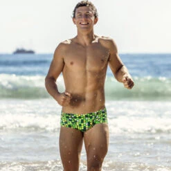 Funky Trunks - Golden Honeycomb Mens Classic Trunk -Funky Trunks Swim Gear Store funky trunks mens swimwear classic trunk golden honeycomb 5