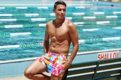 Funky Trunks - Messy Monet - Mens Shorty Shorts Short 9 Funky Trunks - Messy Monet - Mens Shorty Shorts Short -Funky Trunks Swim Gear Store funky trunks messy monet mens shorty shorts short 5