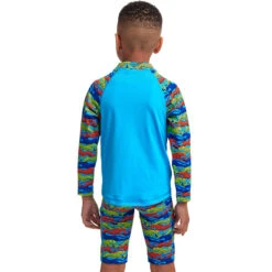 Funky Trunks - No Cheating - Toddler Boys Eco Zippy Rash Vest -Funky Trunks Swim Gear Store funky trunks no cheating toddler boys zippy rash vest 3