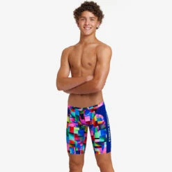 Funky Trunks - Patch Panels - Boys Training Jammers -Funky Trunks Swim Gear Store funky trunks patch panels boys training jammers 5