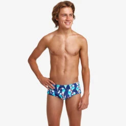Funky Trunks - Pengoo Parade - Boys Sidewinder Trunks -Funky Trunks Swim Gear Store funky trunks pengoo parade boys sidewinder trunks 4