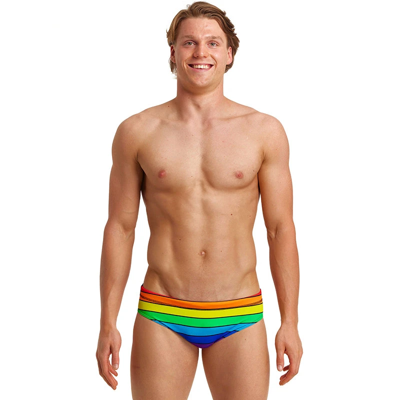 Funky Trunks - Rainbow Racer - Men's Classic Briefs 1 Funky Trunks - Rainbow Racer - Men's Classic Briefs