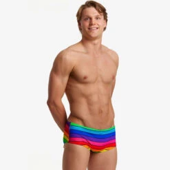 Funky Trunks - Rainbow Racer - Mens Sidewinder Trunks -Funky Trunks Swim Gear Store funky trunks rainbow racer mens sidewinder trunks 3