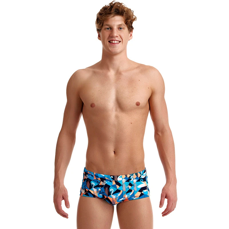 Funky Trunks - Swan Song - Mens Eco Classic Trunks 1 Funky Trunks - Swan Song - Mens Eco Classic Trunks