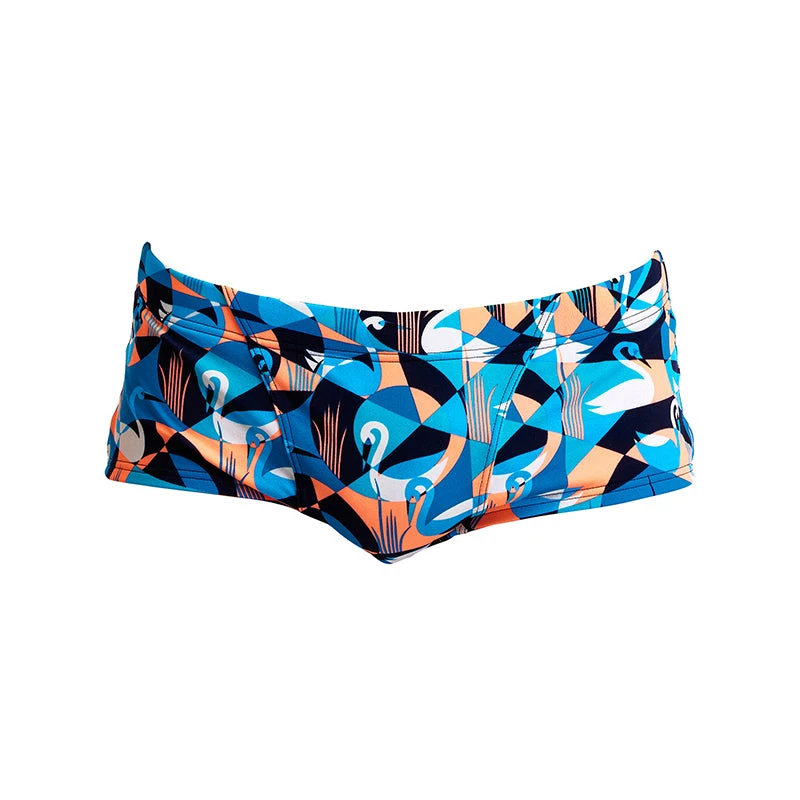 Funky Trunks - Swan Song - Mens Eco Classic Trunks 2 Funky Trunks - Swan Song - Mens Eco Classic Trunks - Image 2