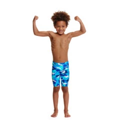 Funky Trunks - White Pointer - Toddler Boys Miniman Jammers -Funky Trunks Swim Gear Store funky trunks white pointer toddler boys miniman jammers 5