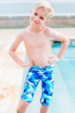Funky Trunks - White Pointer - Toddler Boys Miniman Jammers -Funky Trunks Swim Gear Store funky trunks white pointer toddler boys miniman jammers 7