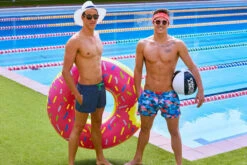 Funky Trunks - White Stripes Mens Shorty Shorts Short -Funky Trunks Swim Gear Store funky trunks white stripes mens shorty shorts short 5