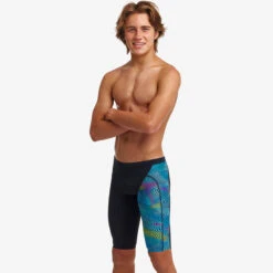 Funky Trunks - Wires Crossed - Boys Training Jammers -Funky Trunks Swim Gear Store funky trunks wires crossed boys training jammers 5