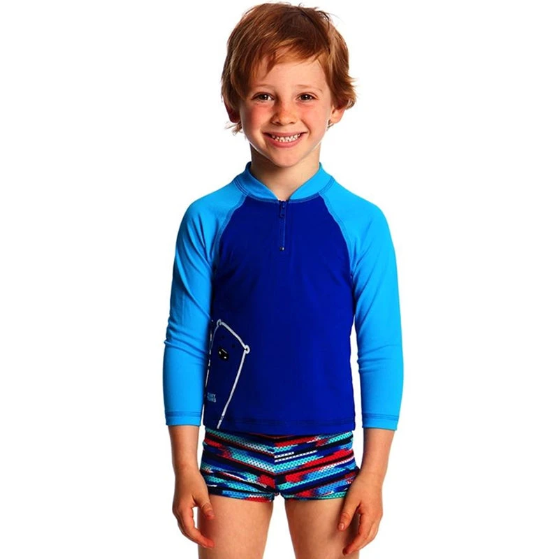 Funky Trunks - Bear Grills Toddler Boys Zippy Rash Vest 1 Funky Trunks - Bear Grills Toddler Boys Zippy Rash Vest